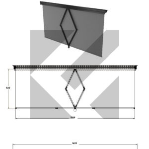 TENDA PARABREZZA MANUALE 1558X520MM