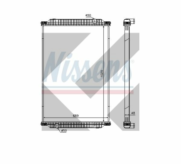 RADIATORE 1020X708X52MM