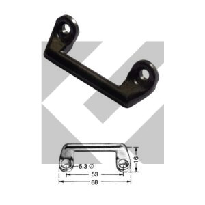 MANIGLIA METALLO NERA 68X16 MM