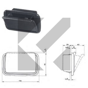 PORTACENERE 118X77MM