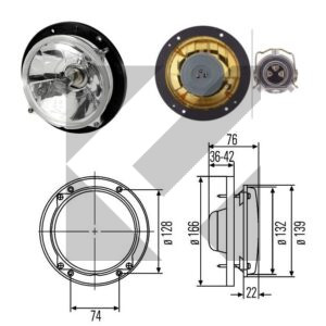PROIETTORE ABB/ANAB/POSIZIONE 12V H4