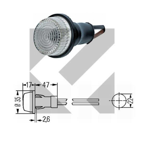 FANALE POSIZIONE ANT.12/24V