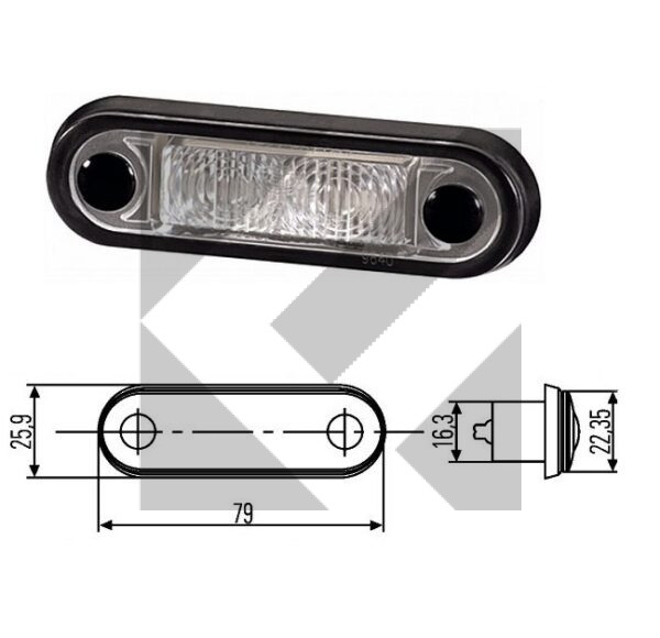 FANALE TARGA LED 12/24V