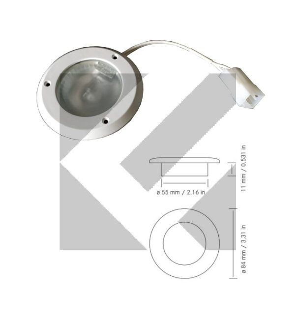 PLAFONIERA XENON G4 28V/20W GRIGIO