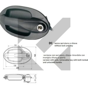 MANIGLIA PORTA AUTISTA S/CHIAVE