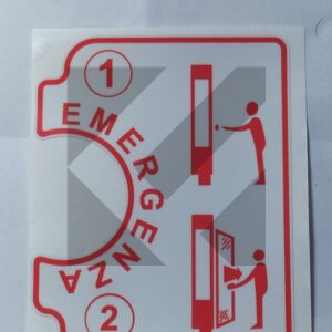 ADESIVO EMERGENZA PORTA DX