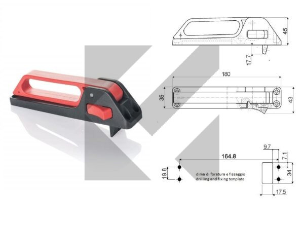 MANIGLIA EMERGENZA PORTE PVC