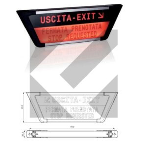 CARTELLO LED FERMATA/EXIT 24V