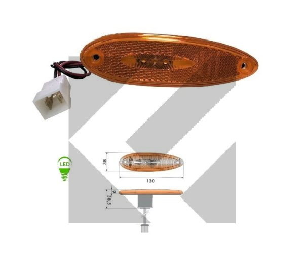 SIDE MARKER LED 24V 130X38