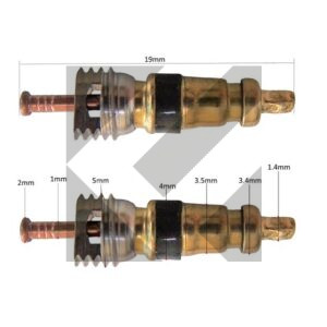 VALVOLA SPILLO 1/4 R134 MM 5 L=19
