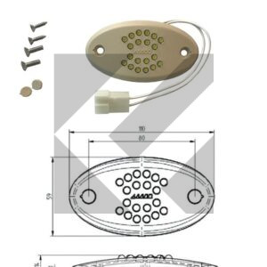 PLAFONIERA BEIGE 24V 20 LED