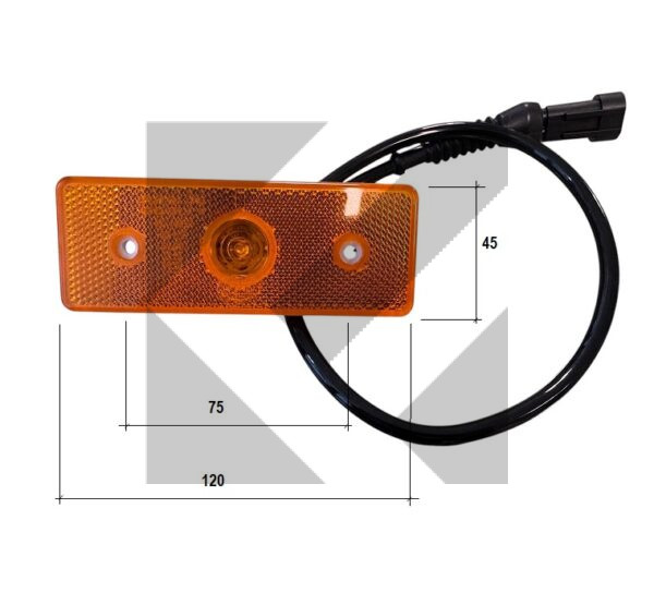 SIDE MARKER LED 12/24V 120X45 INT.75