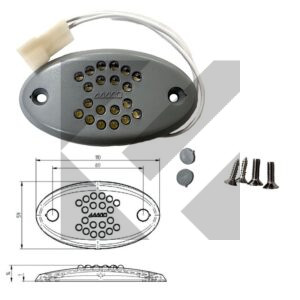 PLAFONIERA GRIGIA RAL 7040 24V 20 LED