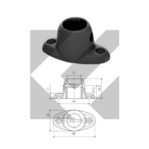 SUPPORTO BASE NERO PVC D.35