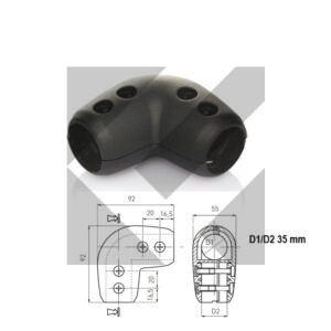 SUPPORTO 90  PVC D.35