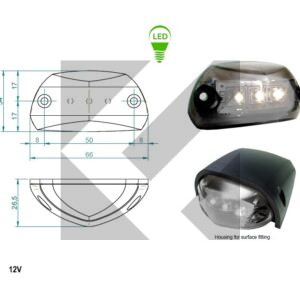 LUCE ING.ANT.3 LED 12V MOD.407
