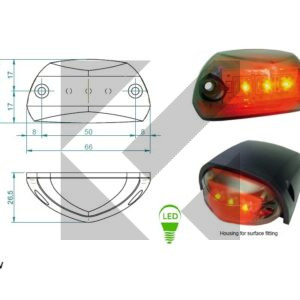 LUCE ING.POST.3 LED 12V MOD.407