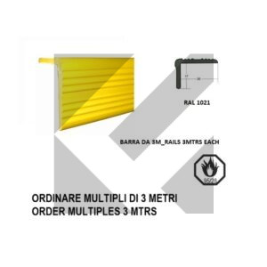 PROFILO PVC BARRA 3M GRADINI GIALLO UV:MT