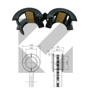 FERMO NERO MANIGLIA APPIGLIO