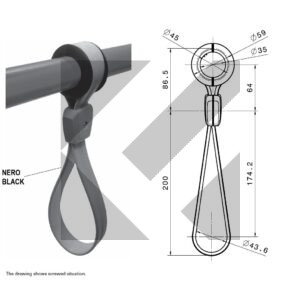 MANIGLIA APPIGLIO NERO