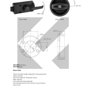 SERRATURA C/MANIGLIA SX S/CHIAVE