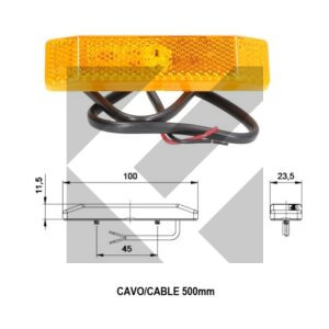 SIDE MARKER LED 9-32V 500MM