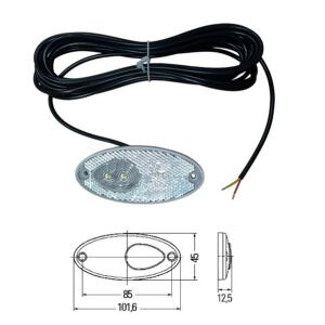 LUCE INGOMBRO ANT. LED 12V CAVO= MM 5000