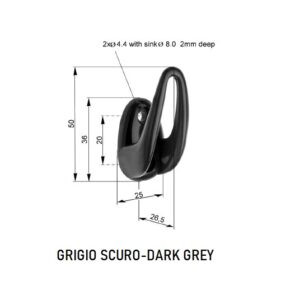 GANCIO APPENDIABITI GRIGIO SCURO